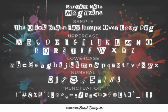 Ransom Note Magazine Font preview 4