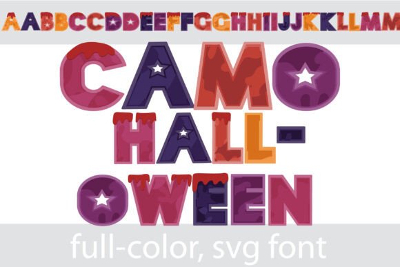 Camo Halloween Font