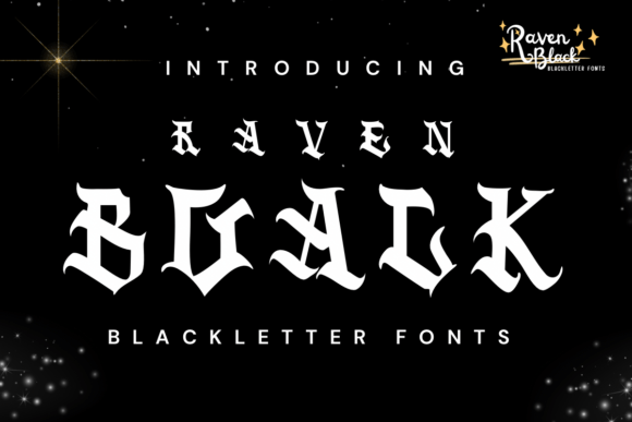 Raven Black Font preview 2
