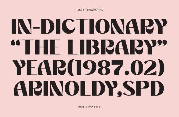 Rayed Font preview 4
