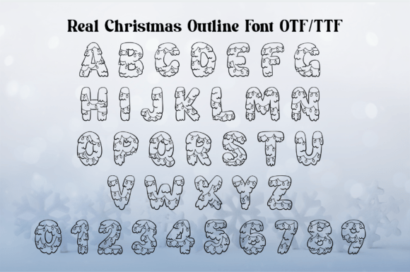 Real Christmas Lights Font preview 2