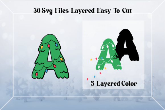 Real Christmas Lights Font preview 4