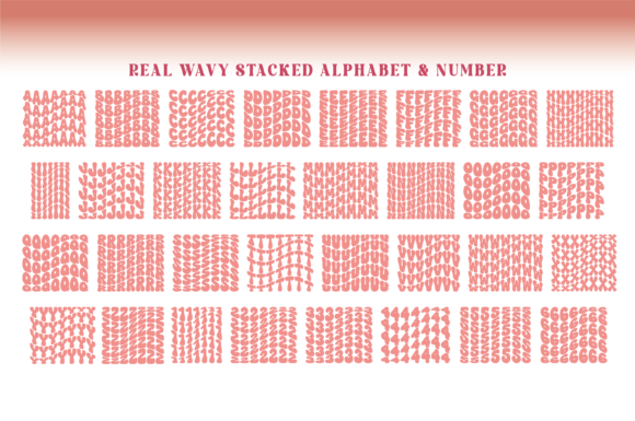 Real Wavy Stacked Font preview 3