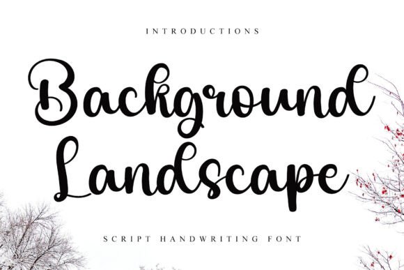 Background Landscape Font