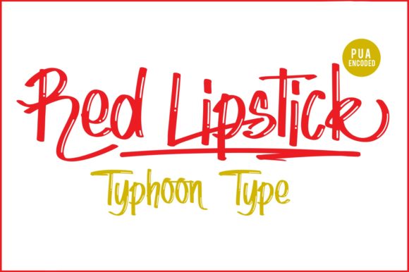 Red Lipstick Font preview 3
