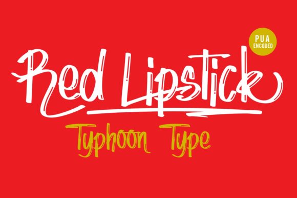 Red Lipstick Font preview 4