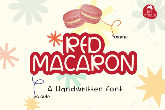 Red Macaron Font Font