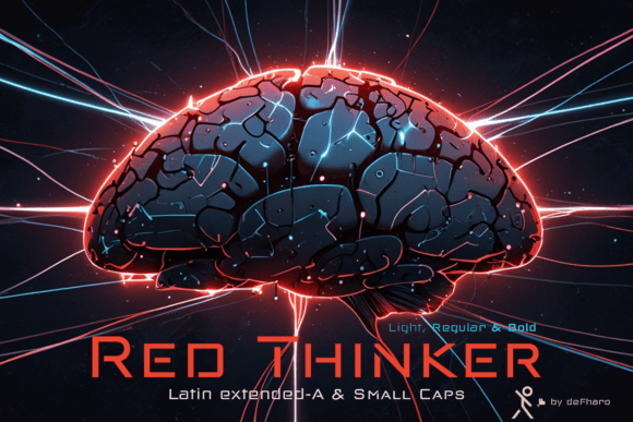 Red Thinker Font preview 4