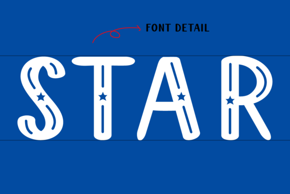 Red White and Blue Font preview 3