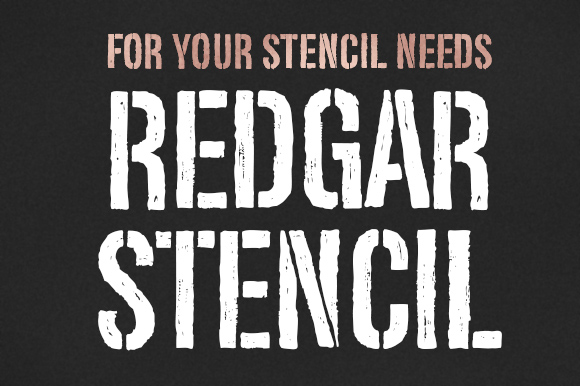 Redgar Stencil Font preview 2