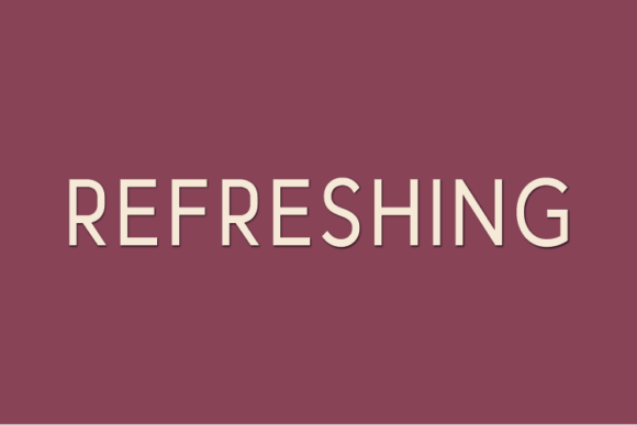 Refreshing Font