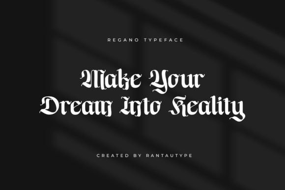 Regano Font preview 3