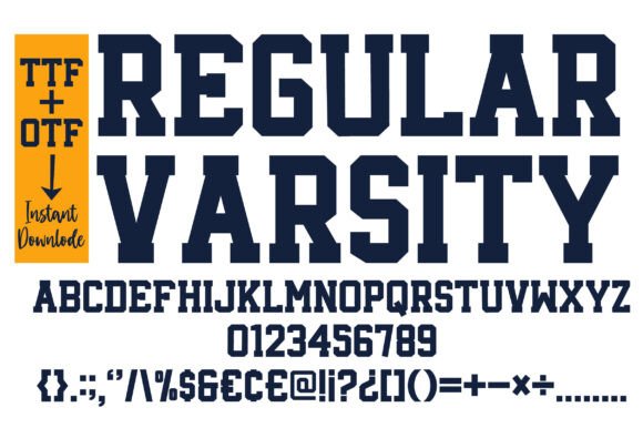 Regular Varsity Font preview 2