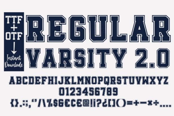 Regular Varsity Font preview 3