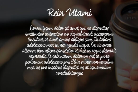 Rein Utami Font preview 3