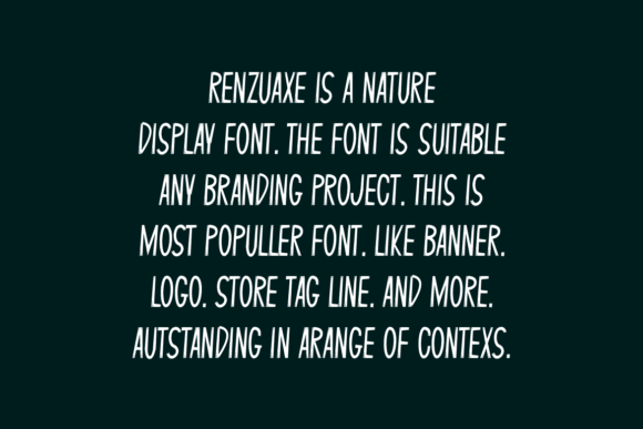 Renzuaxe Font preview 4