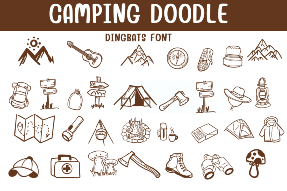 Camping Doodle Font