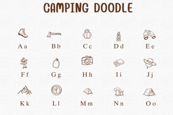 Camping Doodle Font preview 2