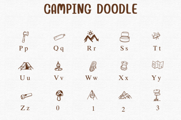 Camping Doodle Font preview 3