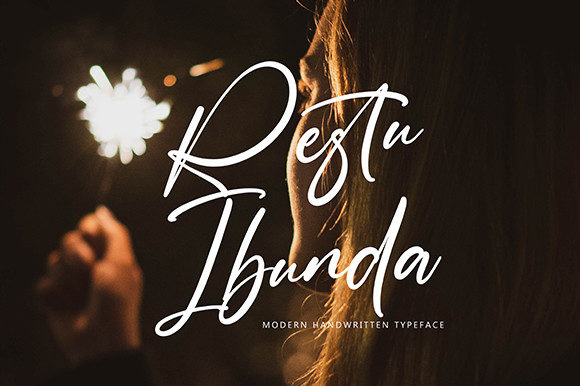 Restu Ibunda Font preview 2