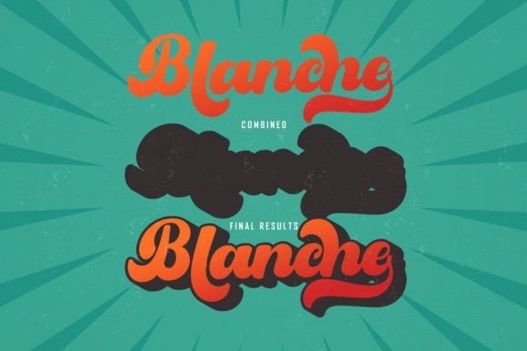Retro Blanche Font preview 2