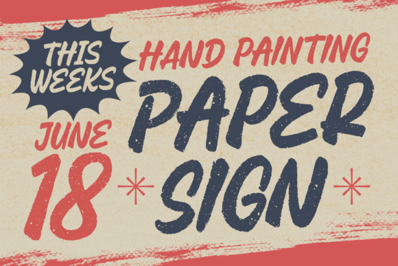 Retro Brush Font preview 3
