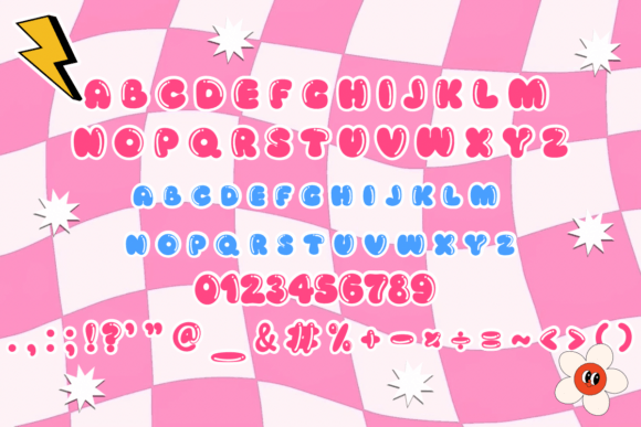 Retro Bubble Font preview 2