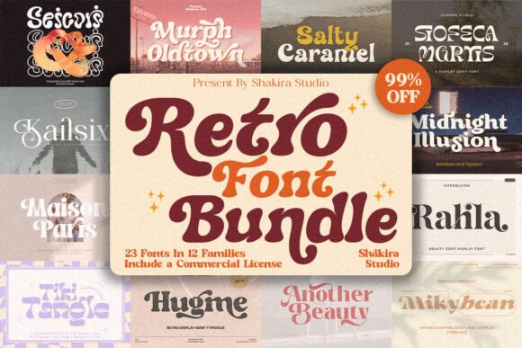 Retro Bundle Collection Font