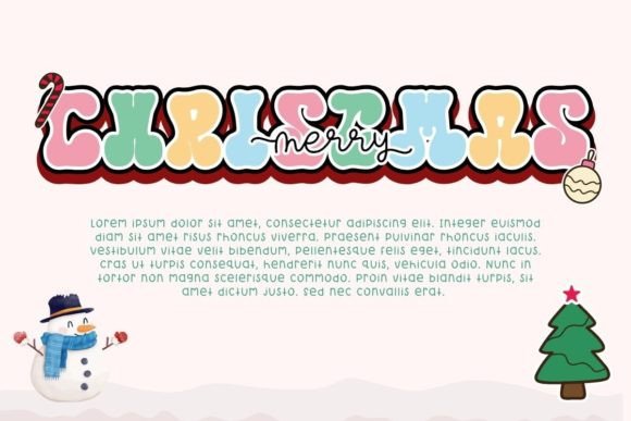 Retro Christmas Font preview 2