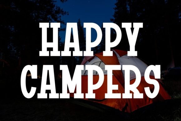 Camping Stickers Font preview 2