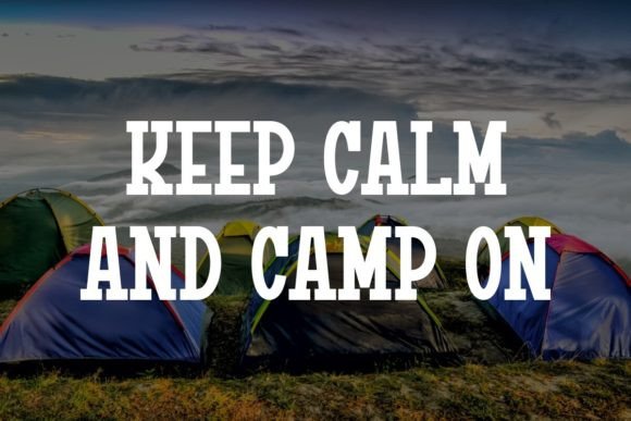 Camping Stickers Font preview 4