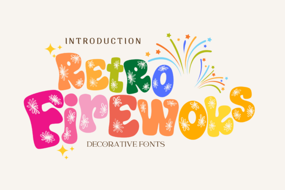 Retro Firewoks Font