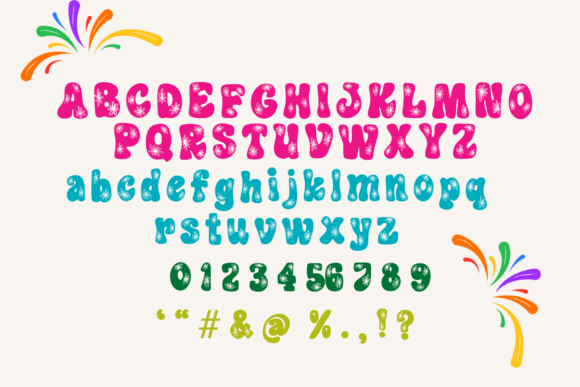 Retro Firewoks Font preview 2