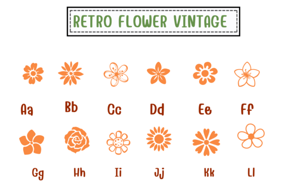 Retro Flower Vintage Font preview 2