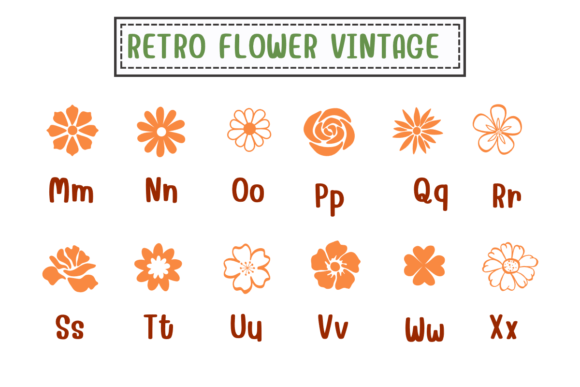Retro Flower Vintage Font preview 3