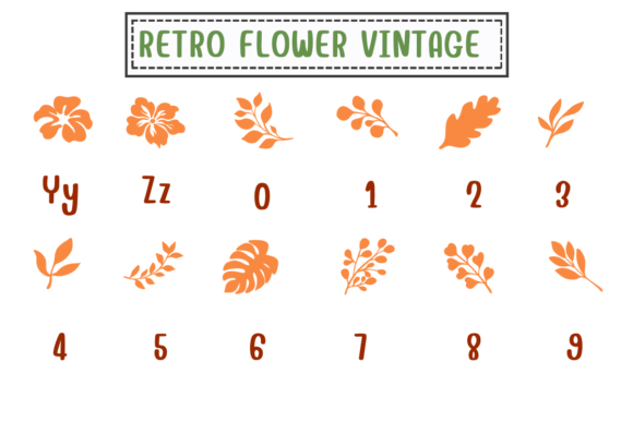 Retro Flower Vintage Font preview 4