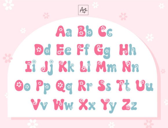 Retro Flower Font preview 2