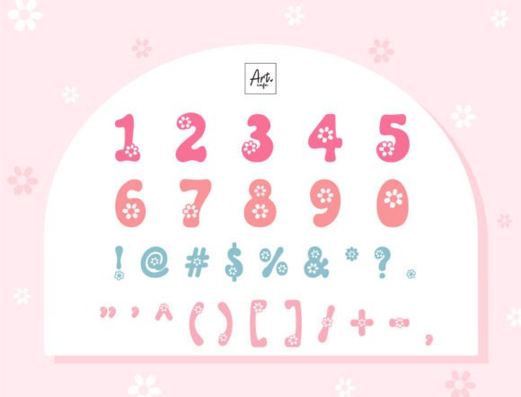Retro Flower Font preview 3