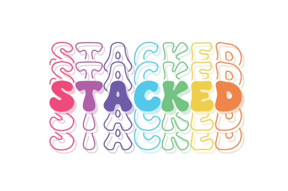 Retro Groove Stacked Font preview 4