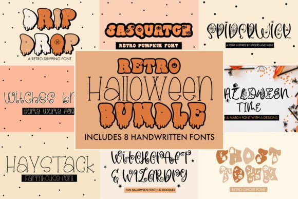 Retro Halloween Bundle Font