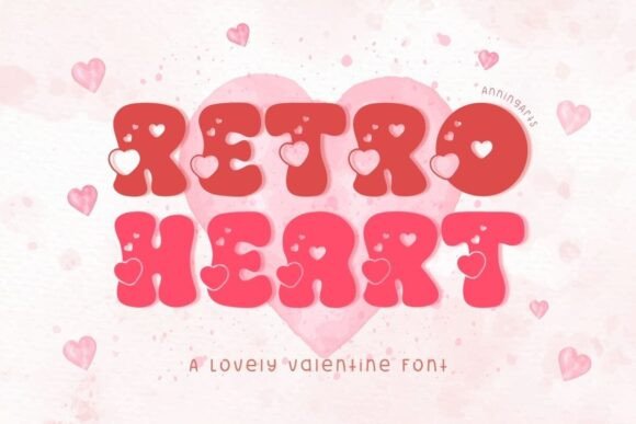 Retro Heart Font