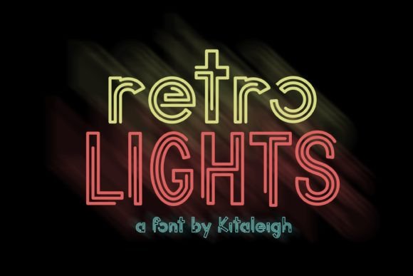 Retro Lights Font preview 2