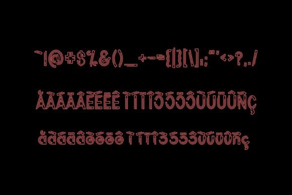 Retro Lights Font preview 4