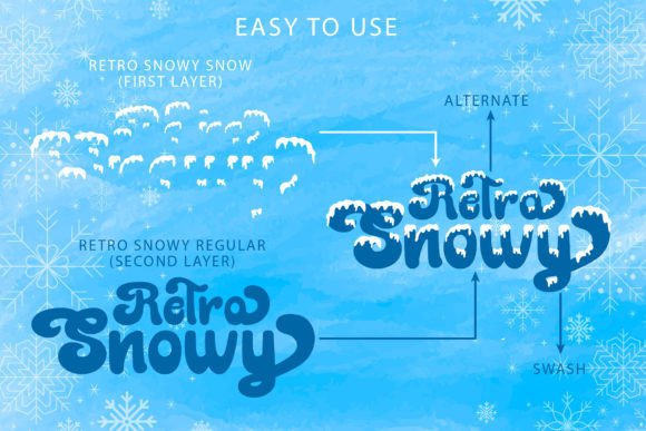 Retro Snowy Font preview 2