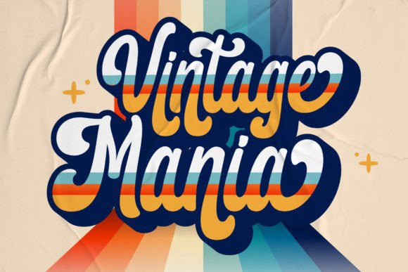 Retro Script Font preview 4