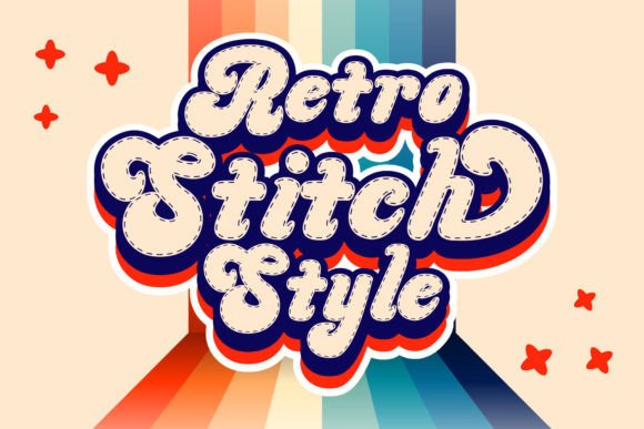 Retro Stitch Font preview 3