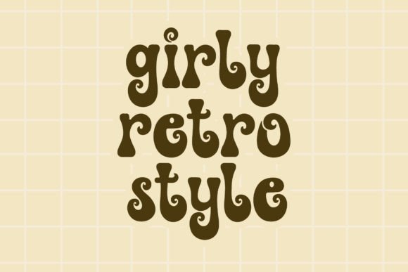 Retro Swirly Font preview 3