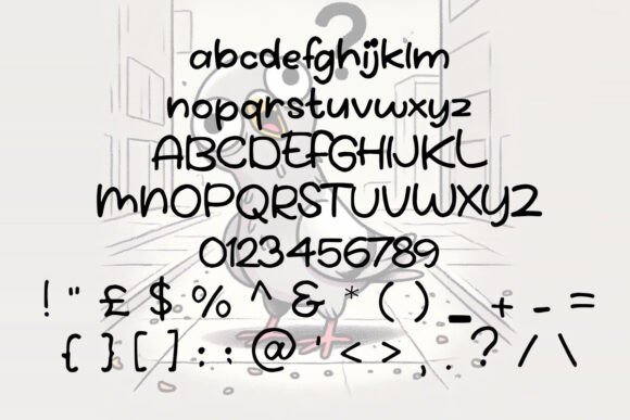 Baffled Pigeon Font preview 2