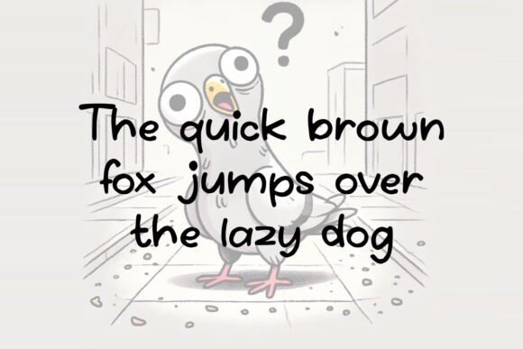 Baffled Pigeon Font preview 3