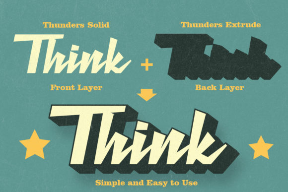 Retro Thunder Font preview 2